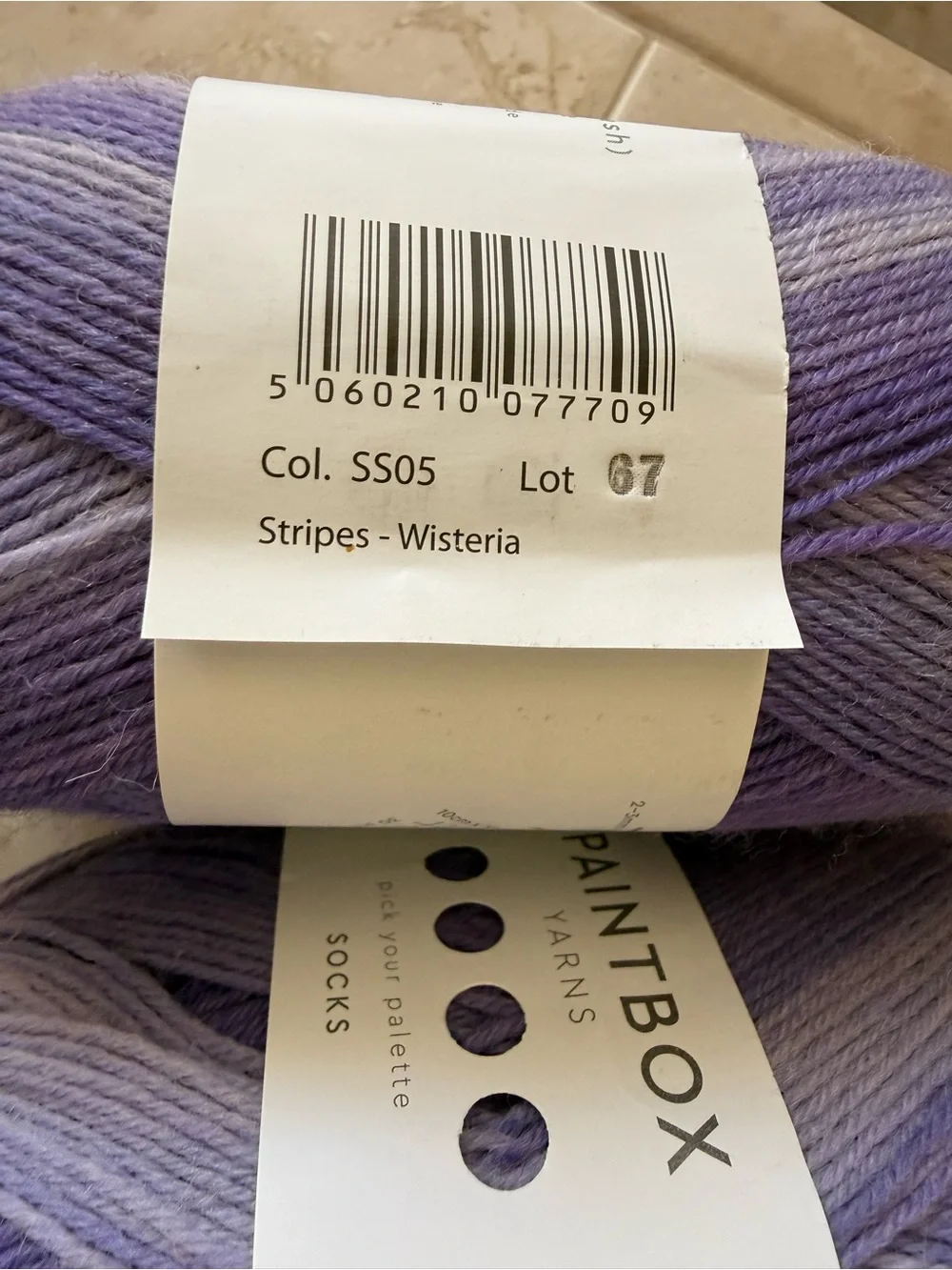 Paintbox Variegated Purple Sock Yarn - Stripes-Wisteria